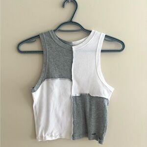 Hollister grey and white tank